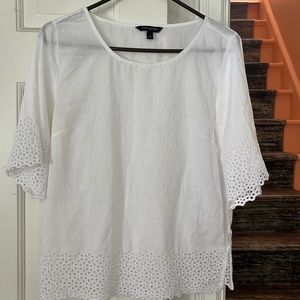 Banana Republic White cotton blouse.